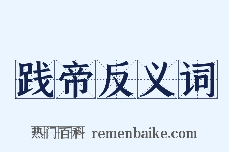 践帝反义词是什么意思的图片